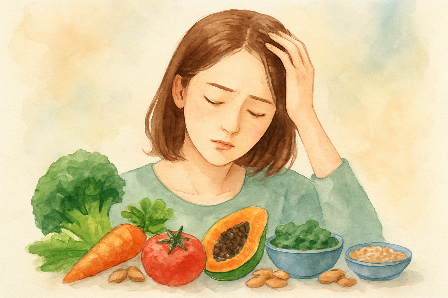 女性の薄毛予防には栄養バランスの良い食事が大切