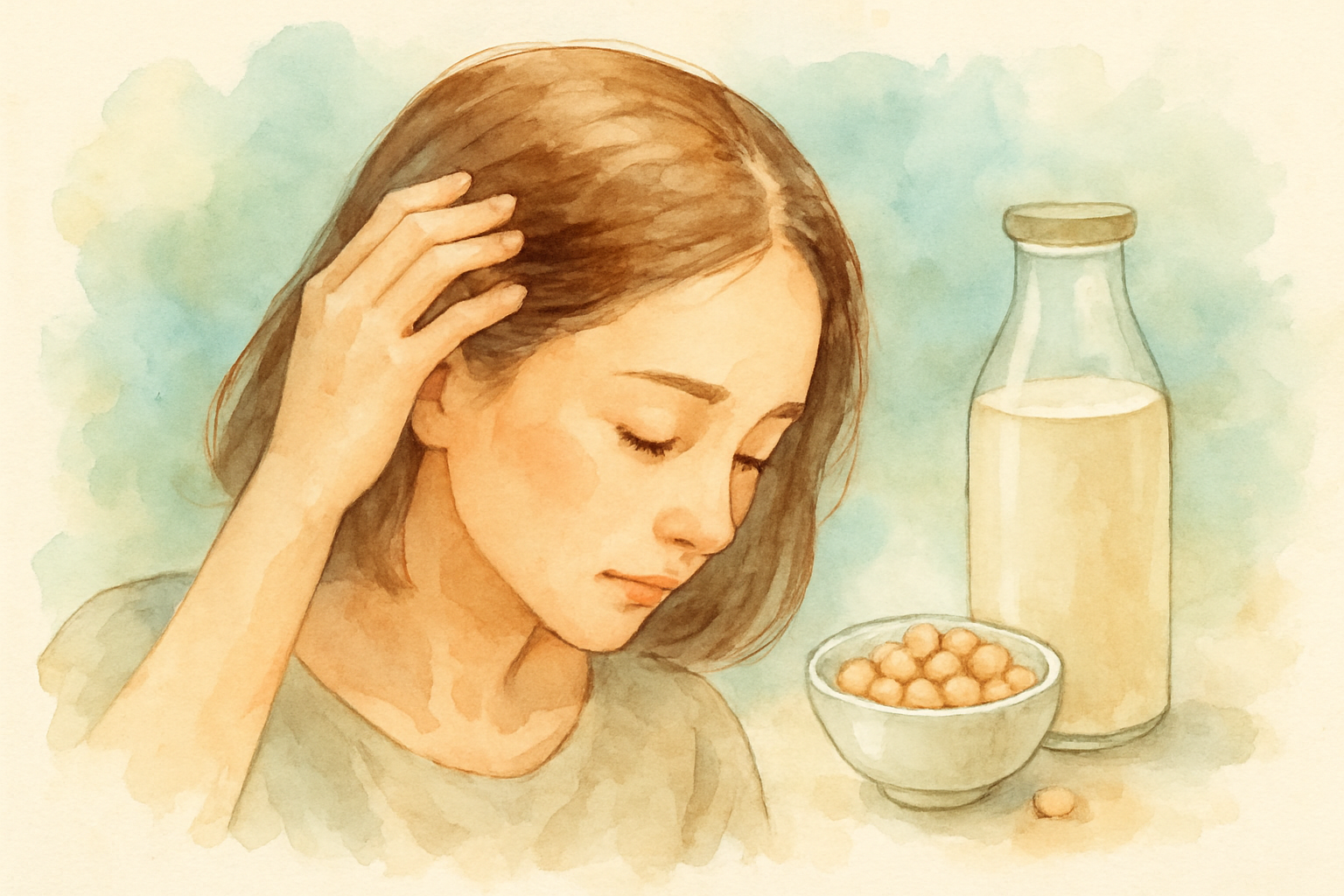 豆乳は女性の薄毛対策に役立つの？