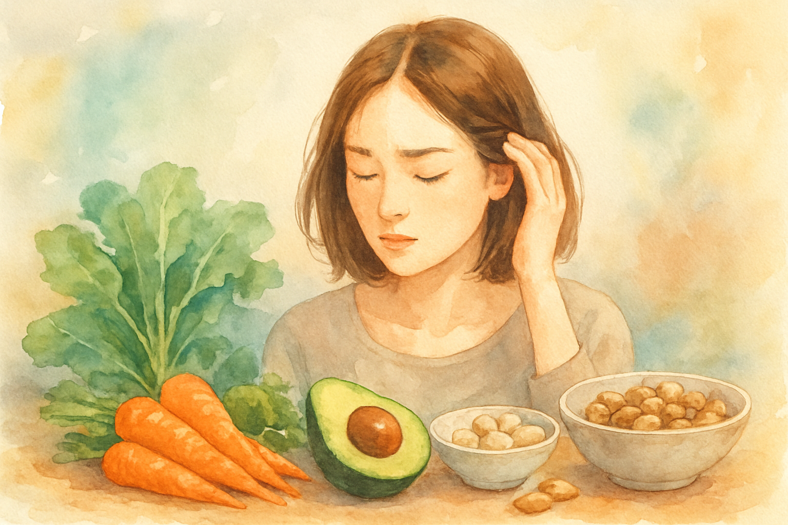 女性の薄毛に効く食べ物って結局何を食べればいいの?