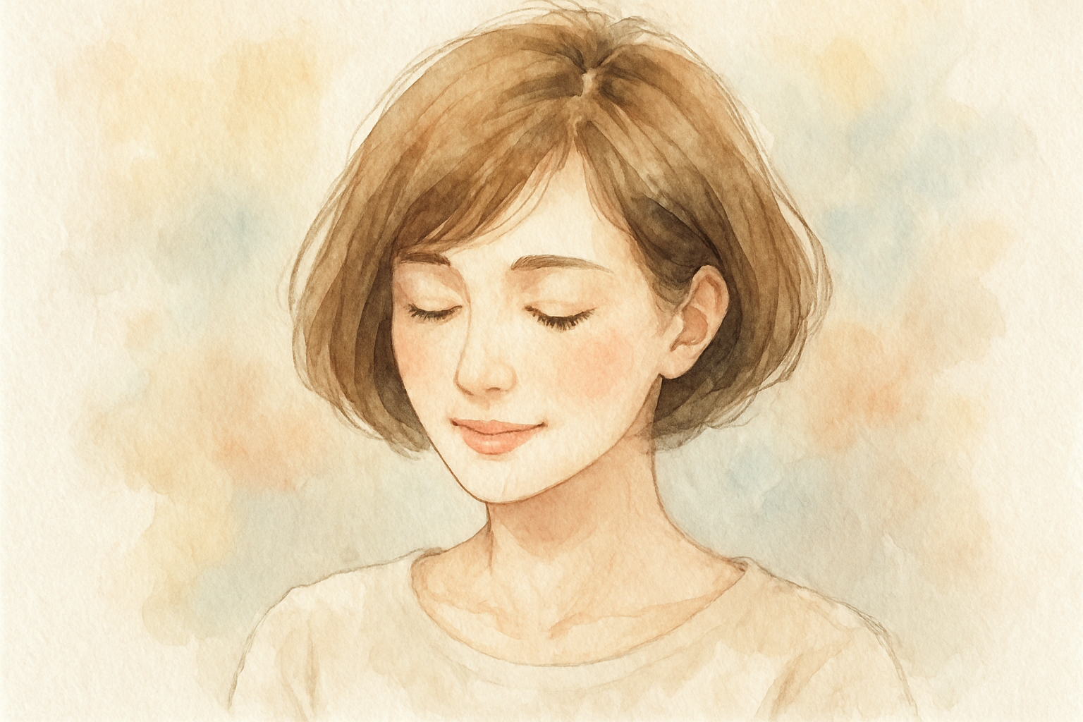 薄毛女性におすすめの髪型は「トップふんわり×ひし形シルエット」