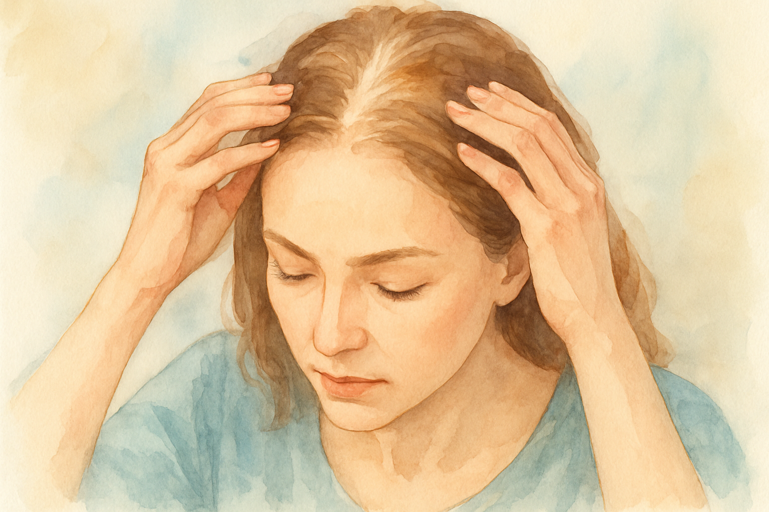 女性の薄毛は頭頂部から広がるパターンが多いんです
