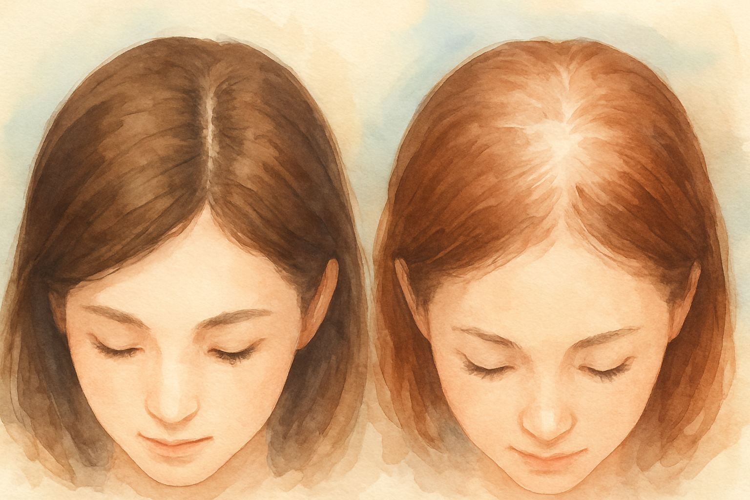 画像でわかる!正常なつむじと薄毛のつむじの違い