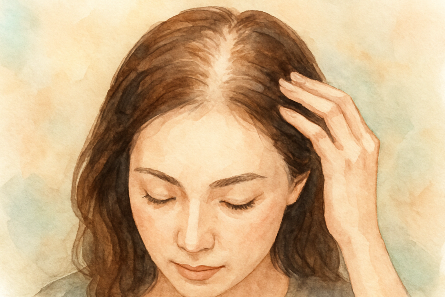 女性の頭頂部が薄くなる原因とは