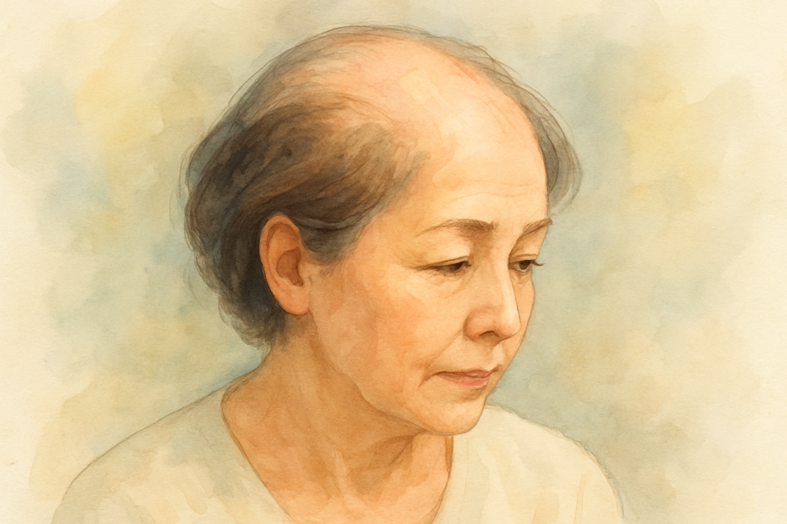 高齢女性の薄毛は珍しくない、自然な変化です
