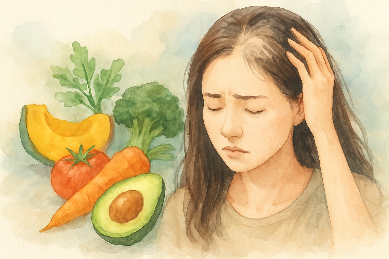 びまん性脱毛症は食べ物で改善できるの？