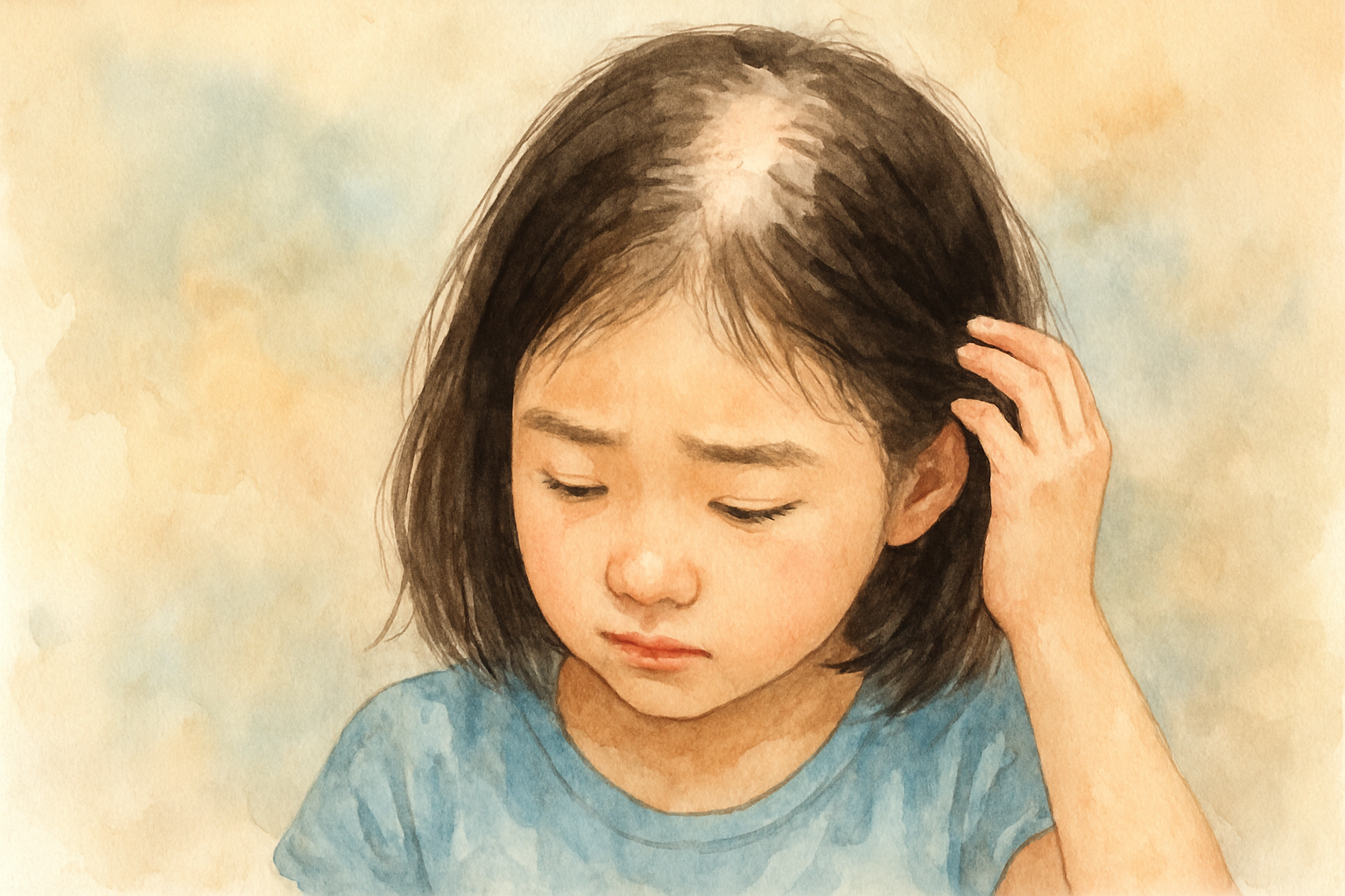 小学生でもびまん性脱毛症は起こります
