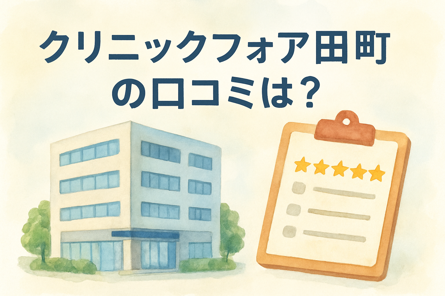 クリニックフォア田町の口コミ総合評価