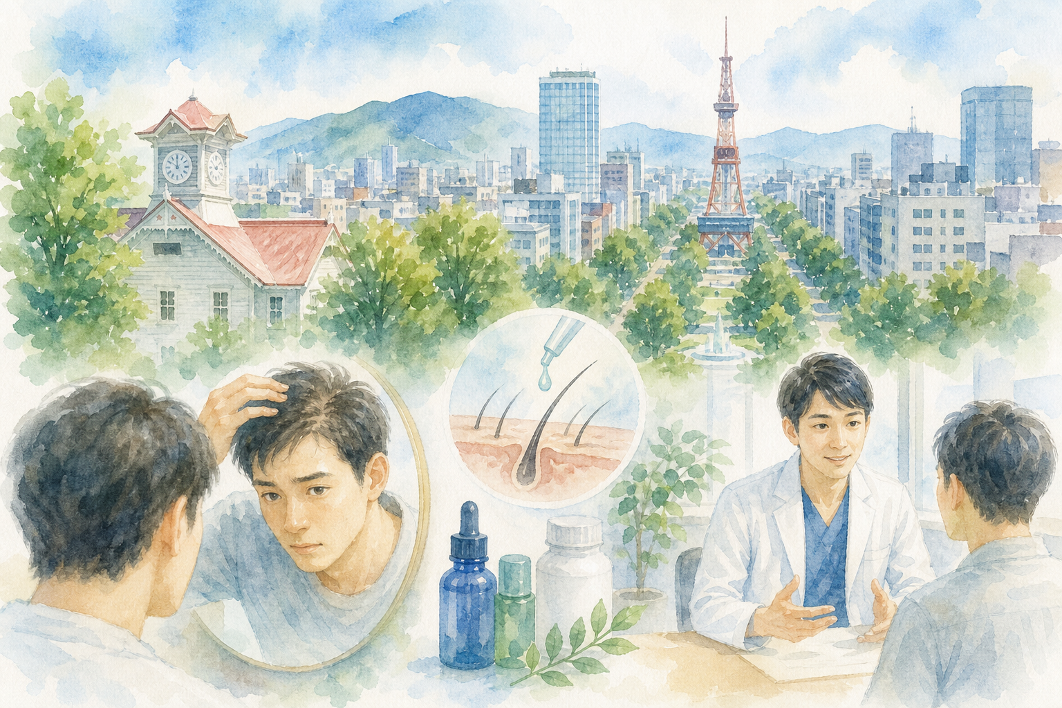 札幌の薄毛治療ができる皮膚科・クリニック、具体例を紹介