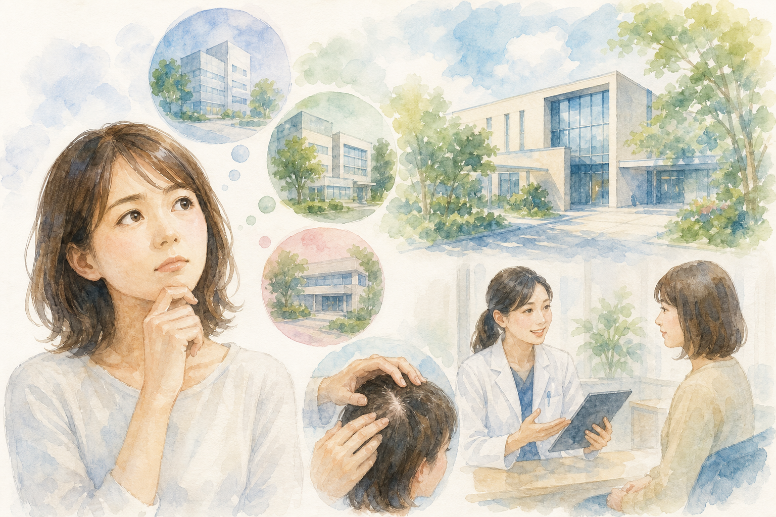 円形脱毛症の評判の良い病院は「皮膚科専門医がいる専門外来」を選ぶのが近道です