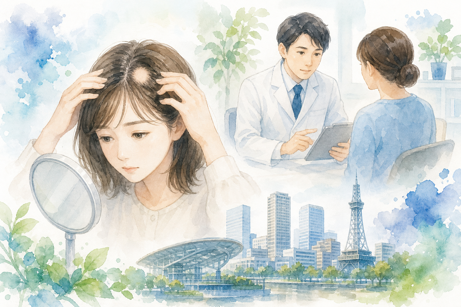 名古屋で円形脱毛症を診てもらうなら「皮膚科専門医がいるクリニック」が基本