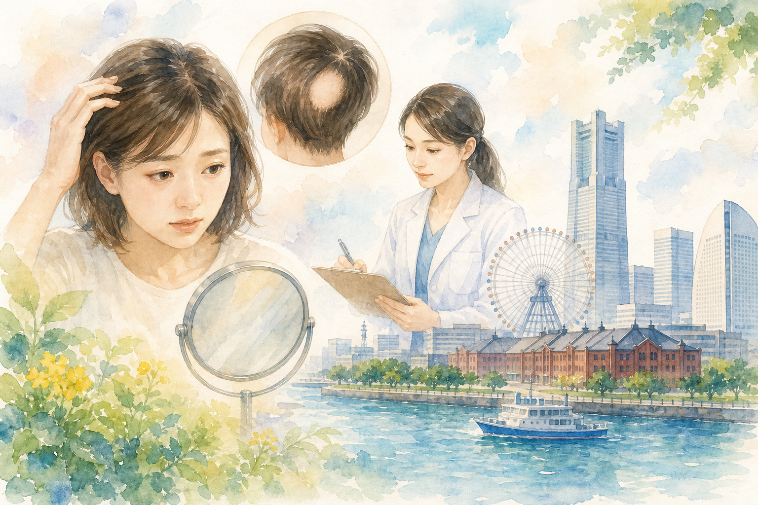 横浜のエリア別・円形脱毛症クリニックの特徴まとめ