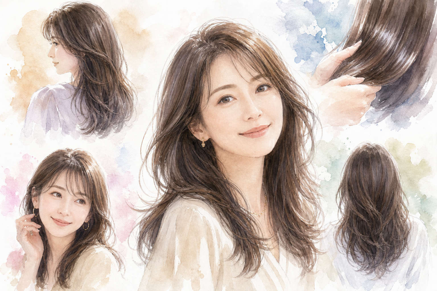 若く見えるロングヘアの4つの鍵