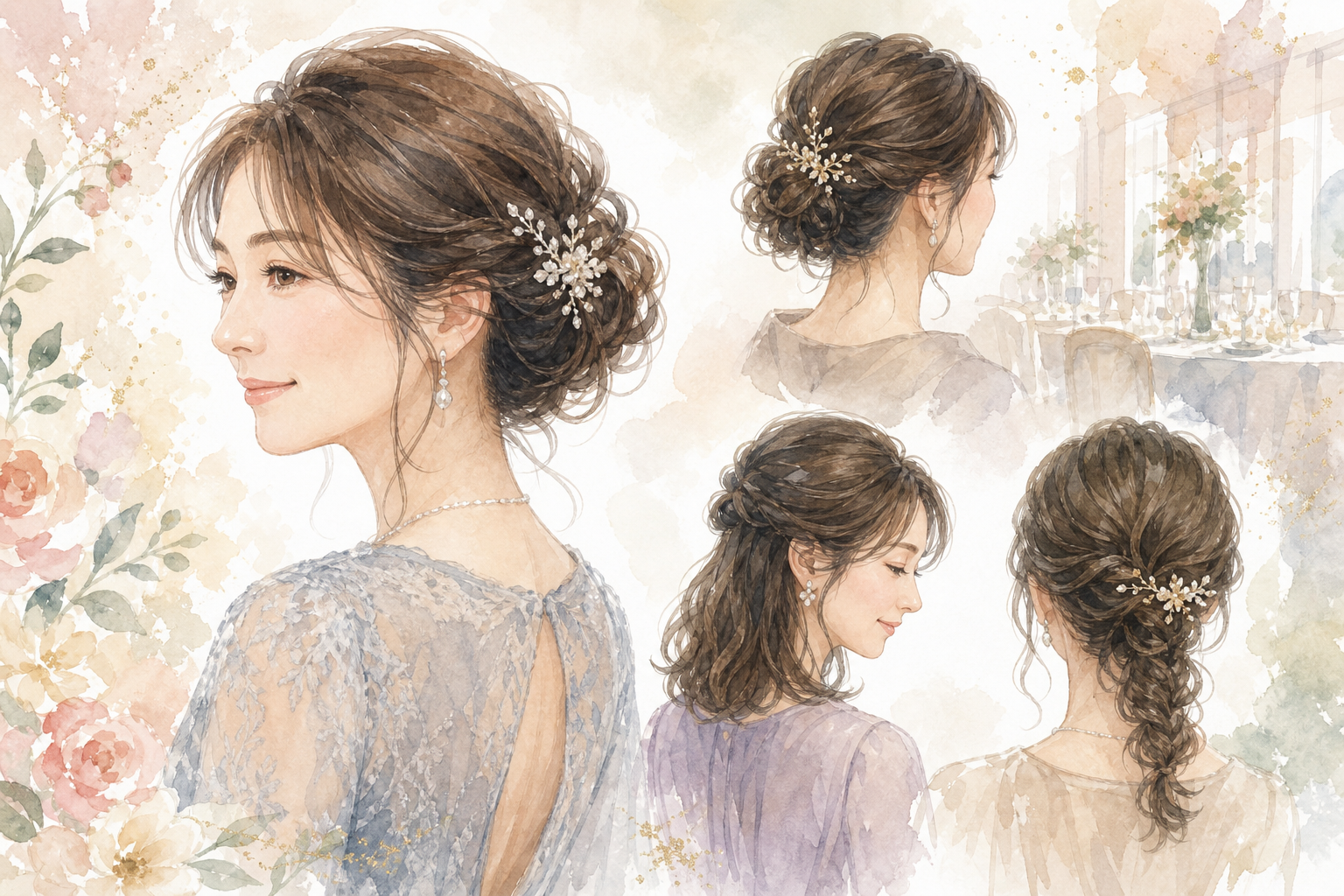 40代女性の結婚式ヘアスタイルは「上品さ×さりげない華やかさ」が正解
