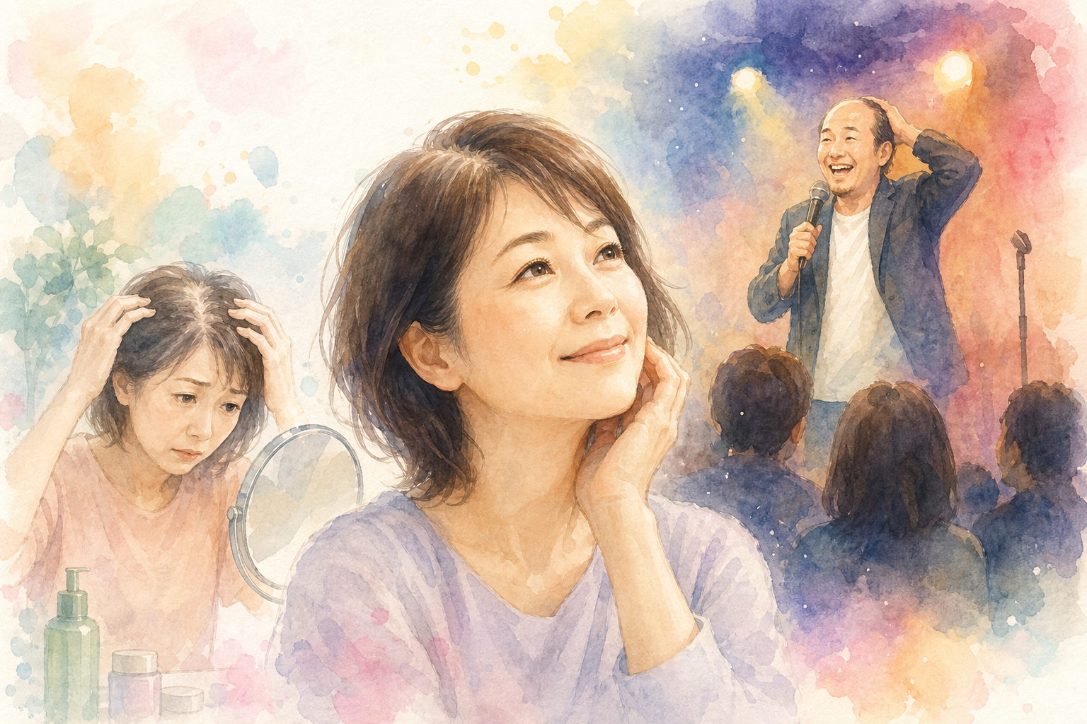 薄毛ピン芸人さんの生き方が「40代女性の薄毛」に刺さる理由
