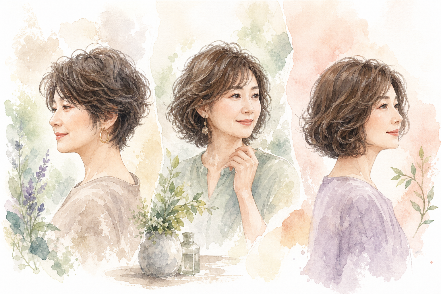 具体的な「手入れが楽なくせ毛ヘアスタイル」3パターン