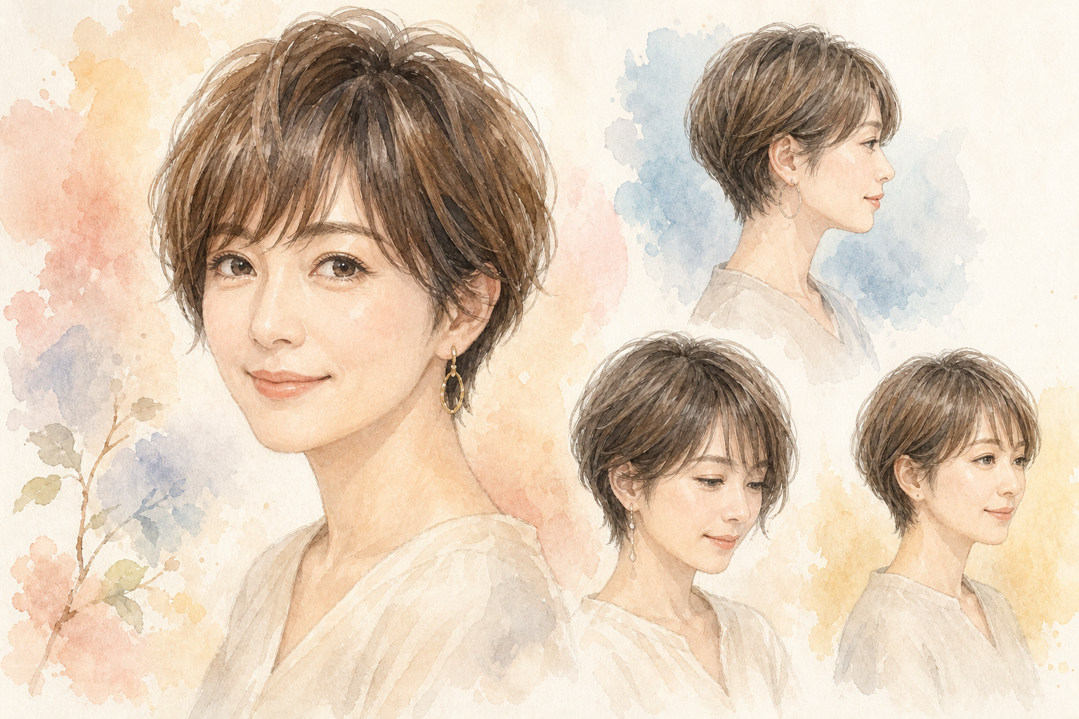 40代向け前髪ありショートの具体的な人気スタイル3選＋α
