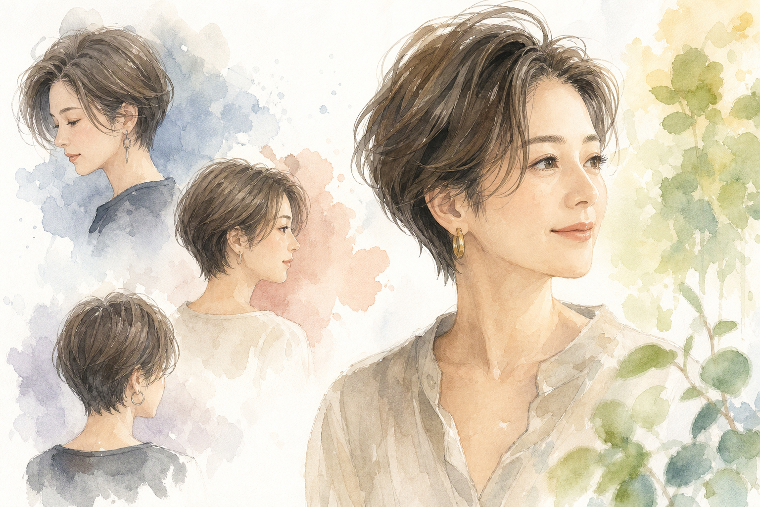 40代のショート×前髪なしは、むしろ「今が旬」なスタイルです