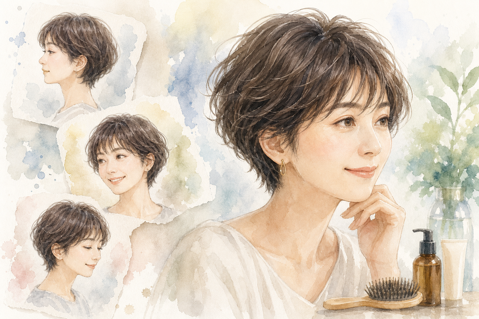 40代くせ毛×ショート×前髪ありで人気のスタイル3選