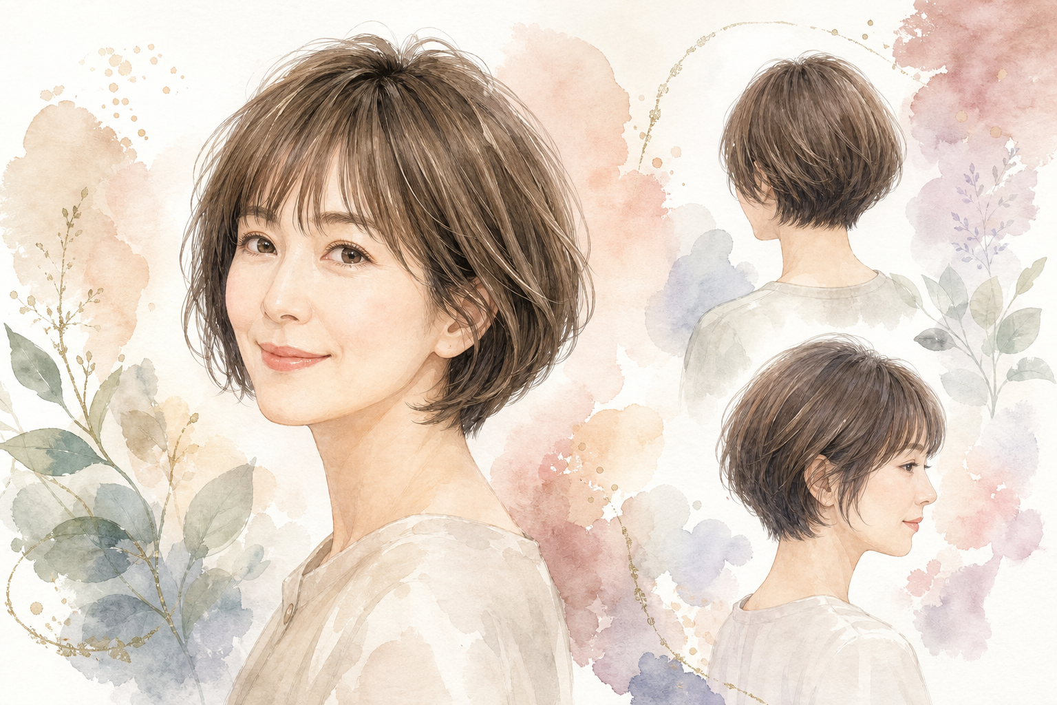 40代の髪型は「前髪ありショートボブ」がとても向いています