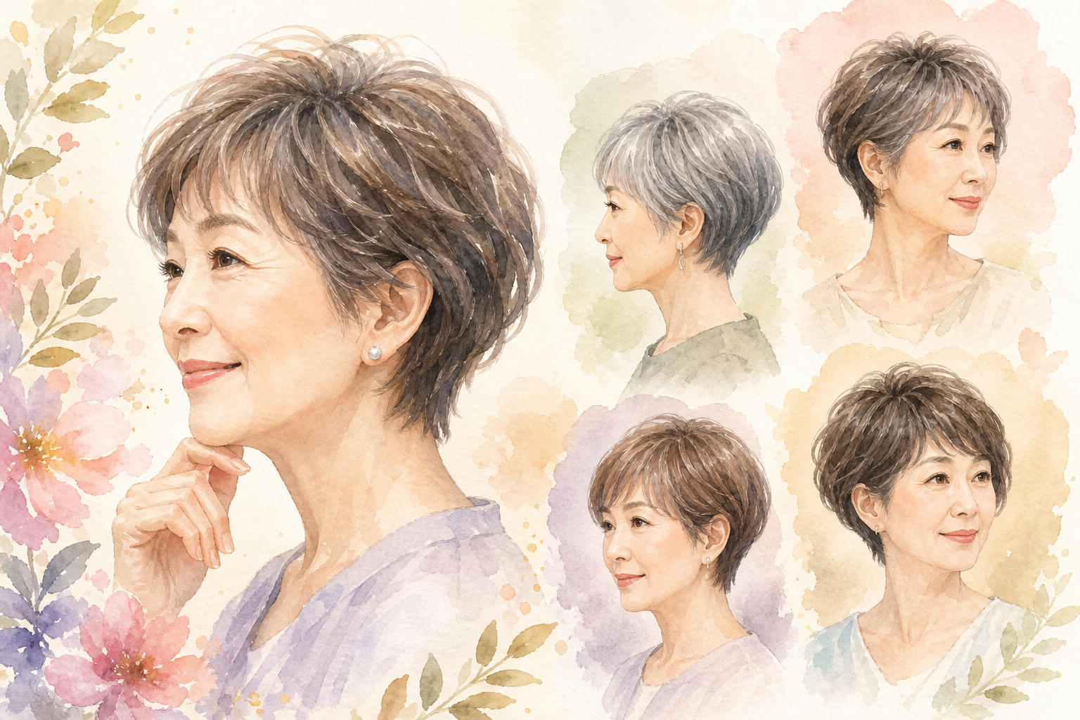 60代薄毛女性におすすめのショートスタイル4選