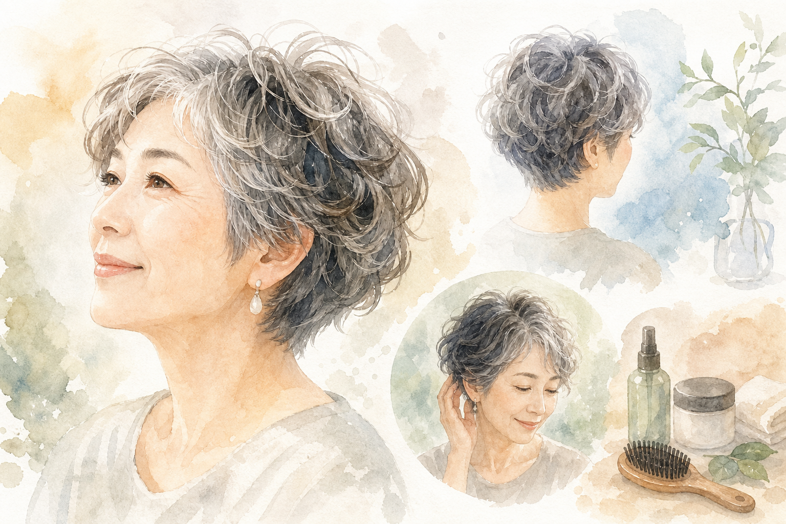 60代のくせ毛には、ショートヘアが一番の味方です