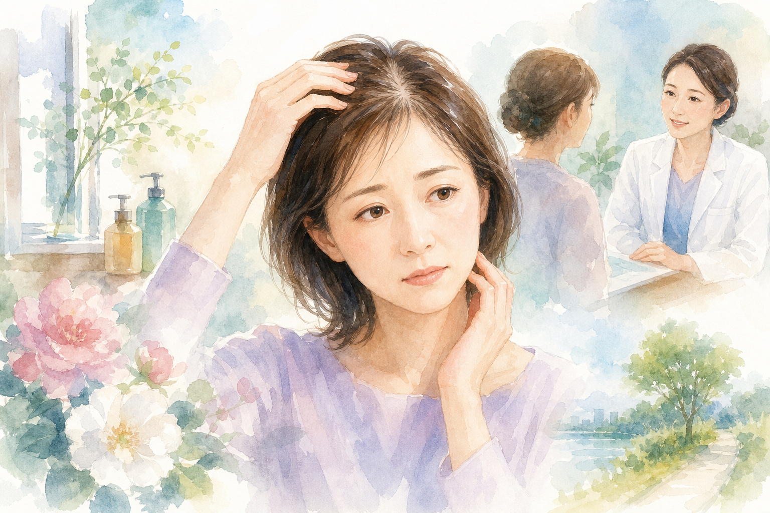 40代女性の薄毛は、ホルモン変化が大きく関係しています
