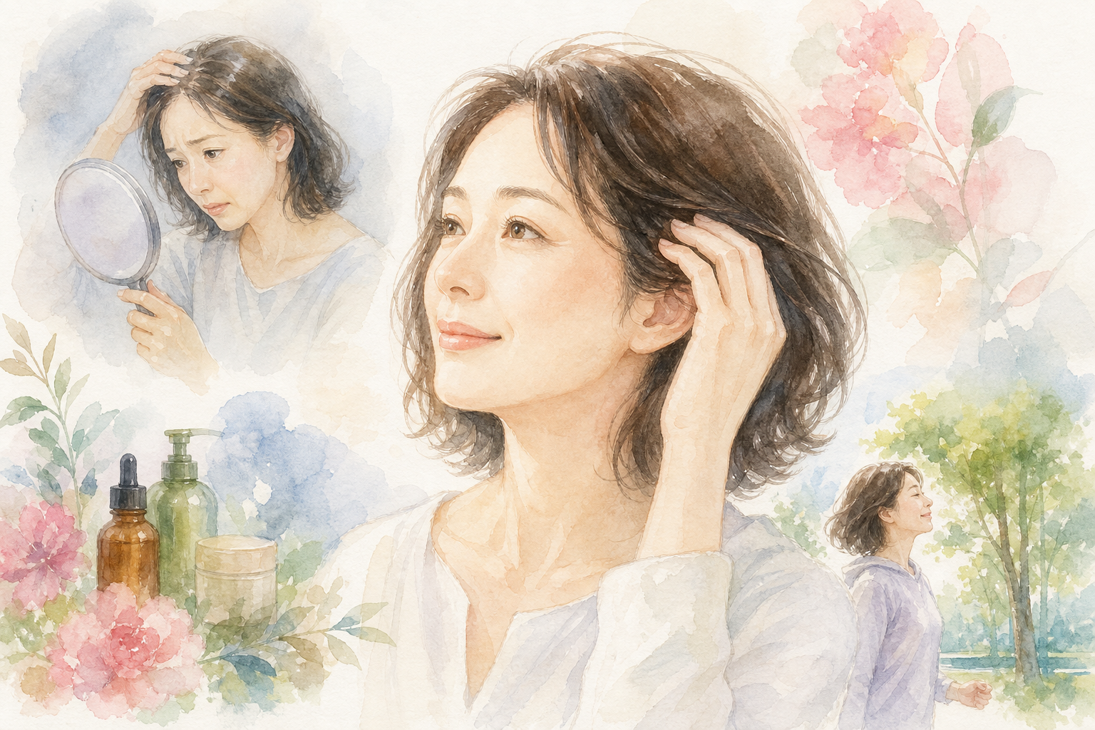 40代女性の薄毛は、適切なケアで進行を緩やかにできます