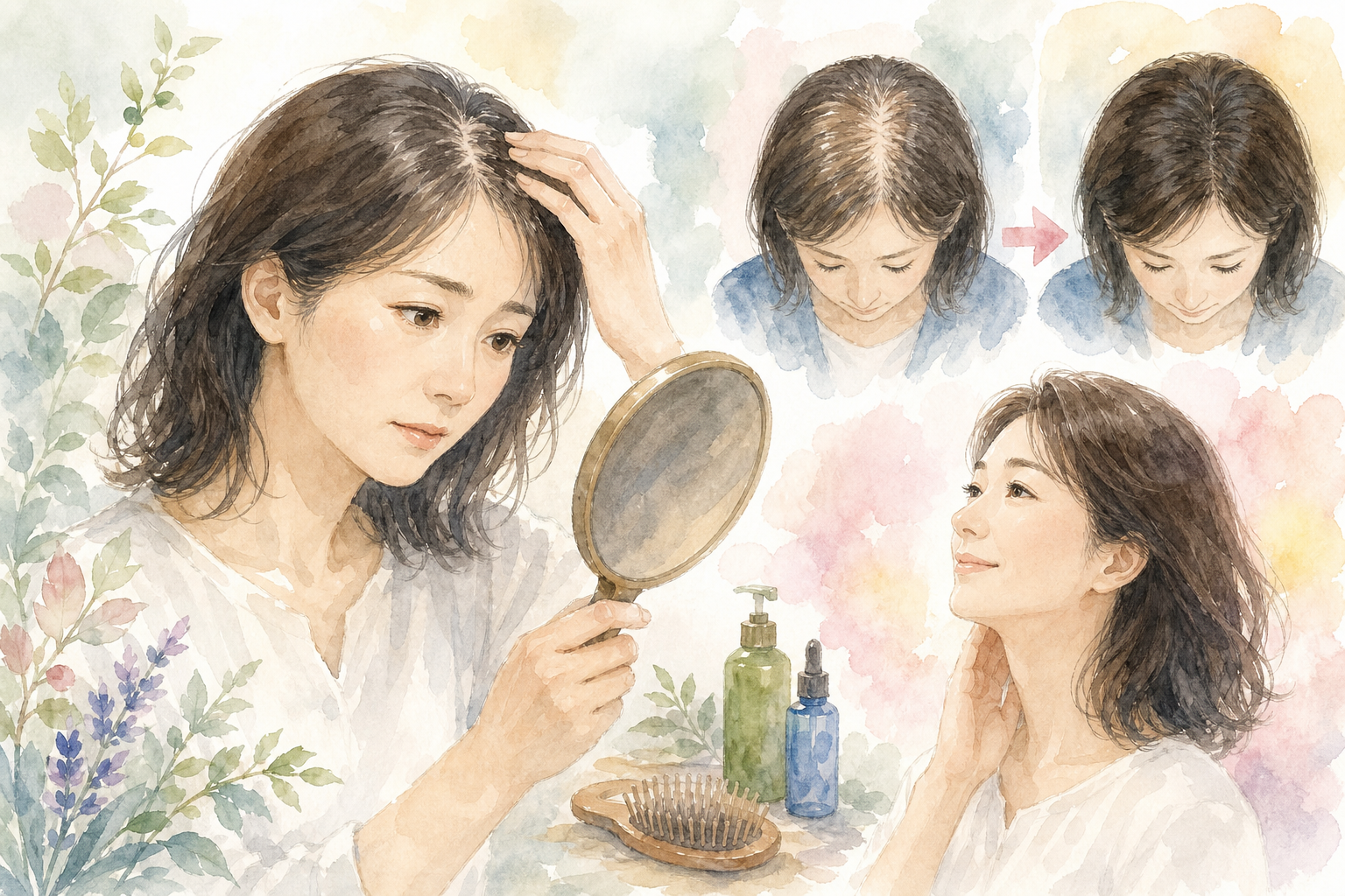 40代女性の薄毛、実際どんな変化が起きているの?具体的な例を見てみましょう