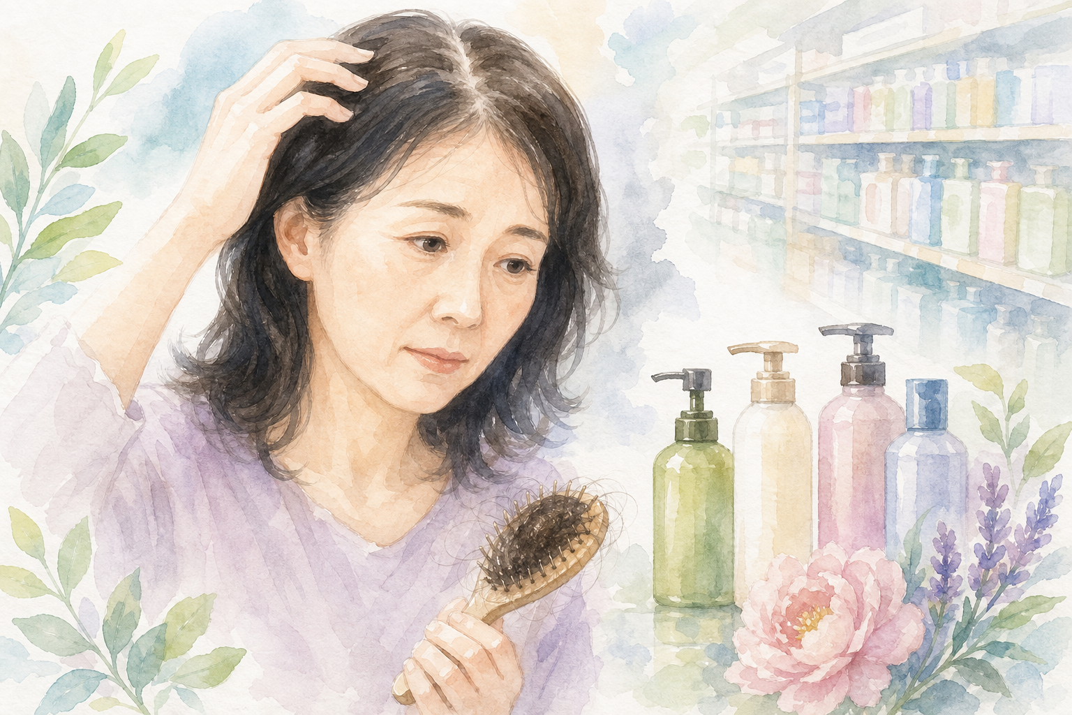 ドラッグストアのシャンプーで、50代の抜け毛ケアはできる