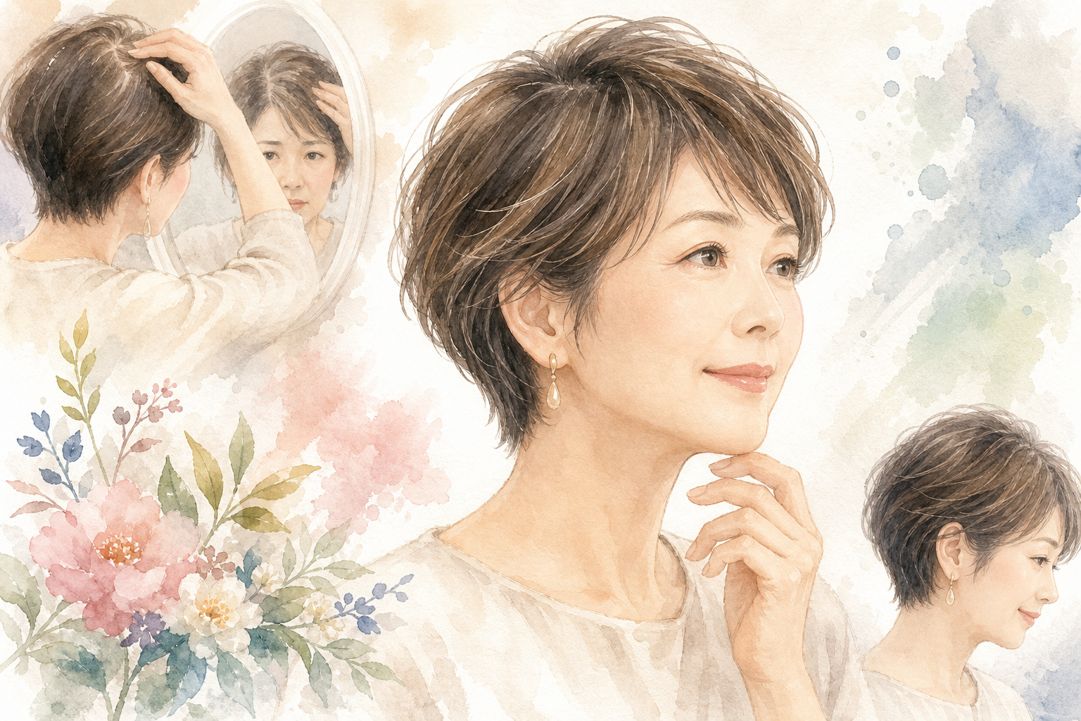 50代の薄毛女性の髪型はショートがベストな選択です