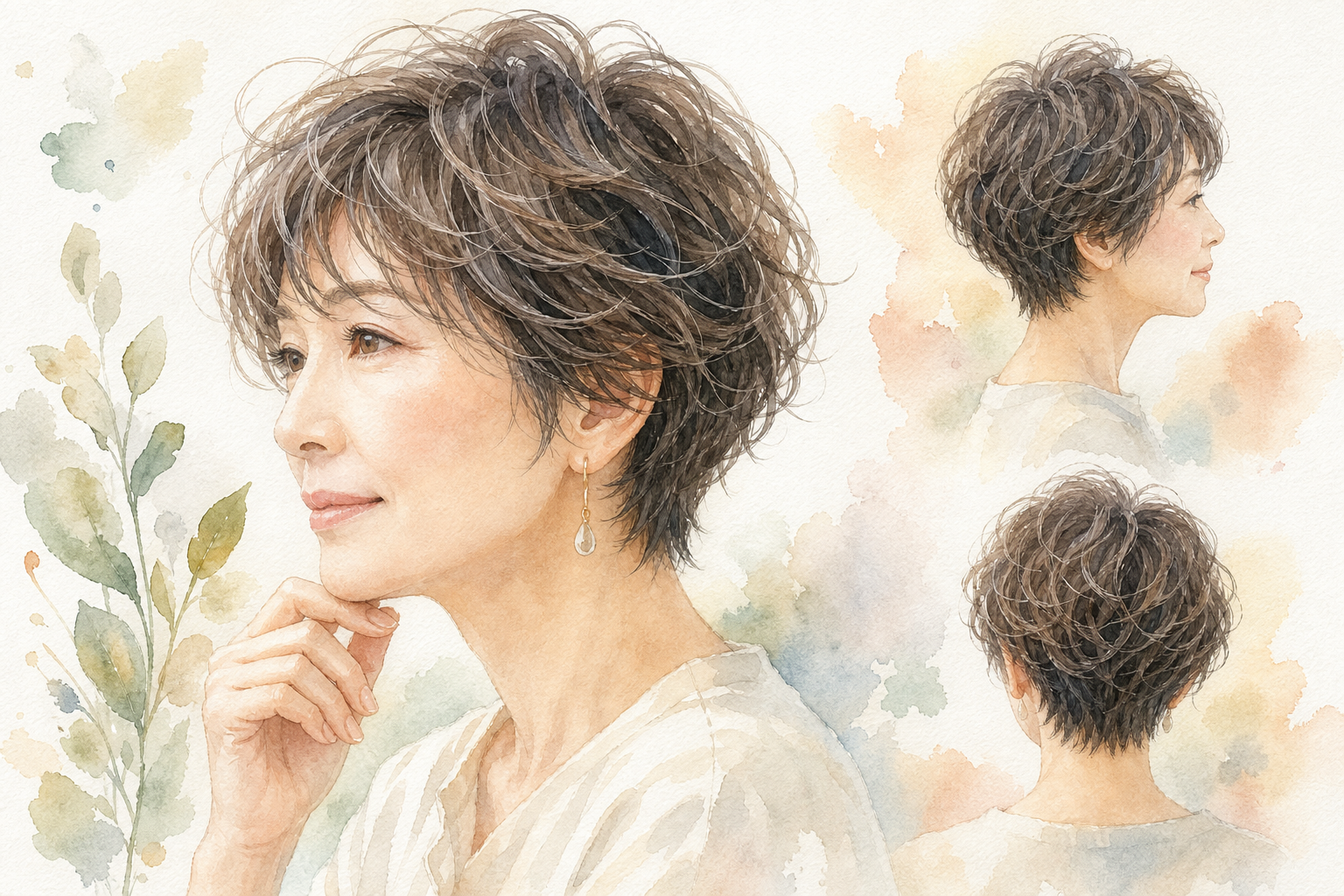 50代のくせ毛にはショートヘアがおすすめ