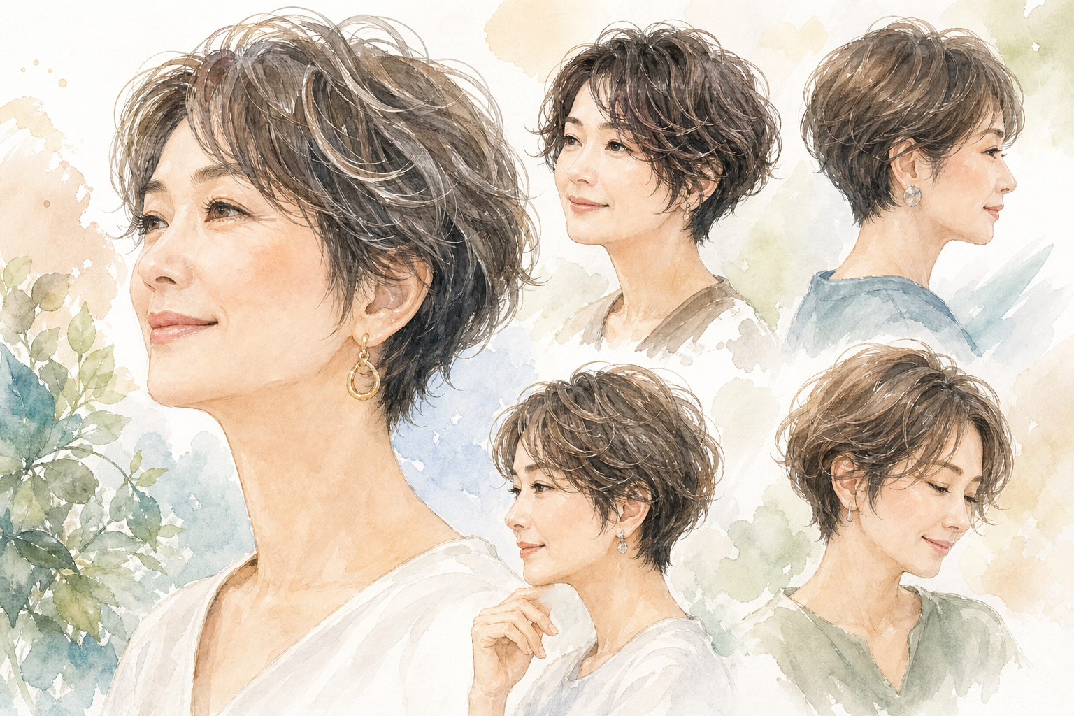 50代くせ毛さんにおすすめのショートスタイル4選