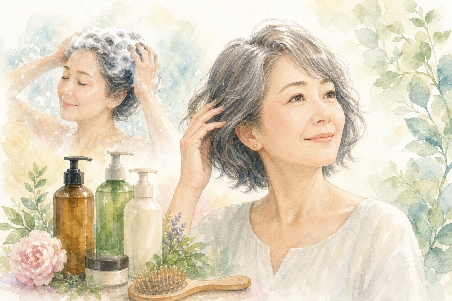 60代女性の薄毛対策、シャンプー選びが実はとても大切なんです
