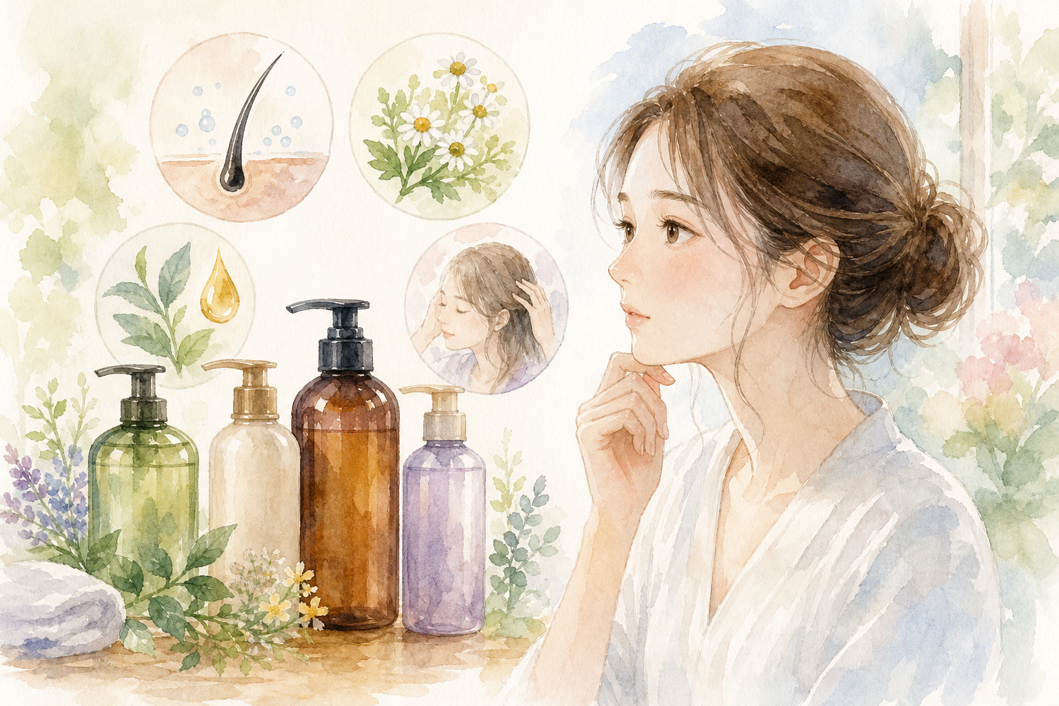 女性向け育毛シャンプーの選び方：4つのポイント