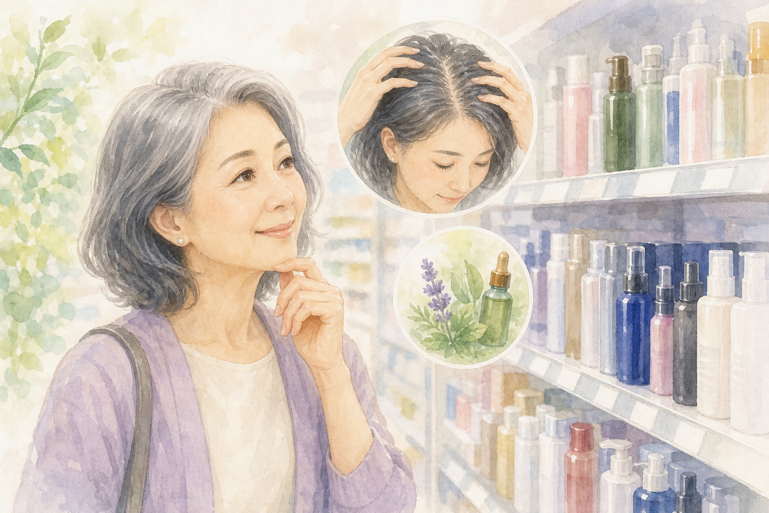 ドラッグストアで選ぶ!60代女性向け育毛剤の傾向と具体例