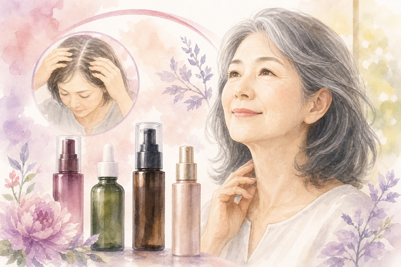 60代女性が育毛剤を選ぶときの3つのポイント