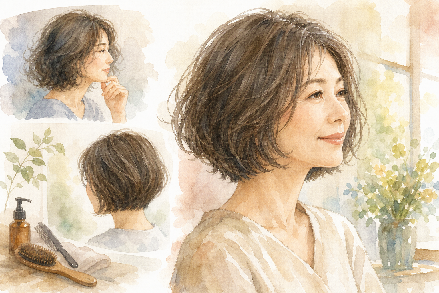 50代くせ毛ボブを成功させる具体的なポイント
