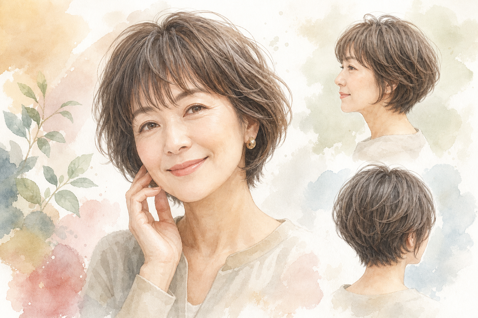 50代のくせ毛さんには「前髪ありショートボブ」がよく似合います