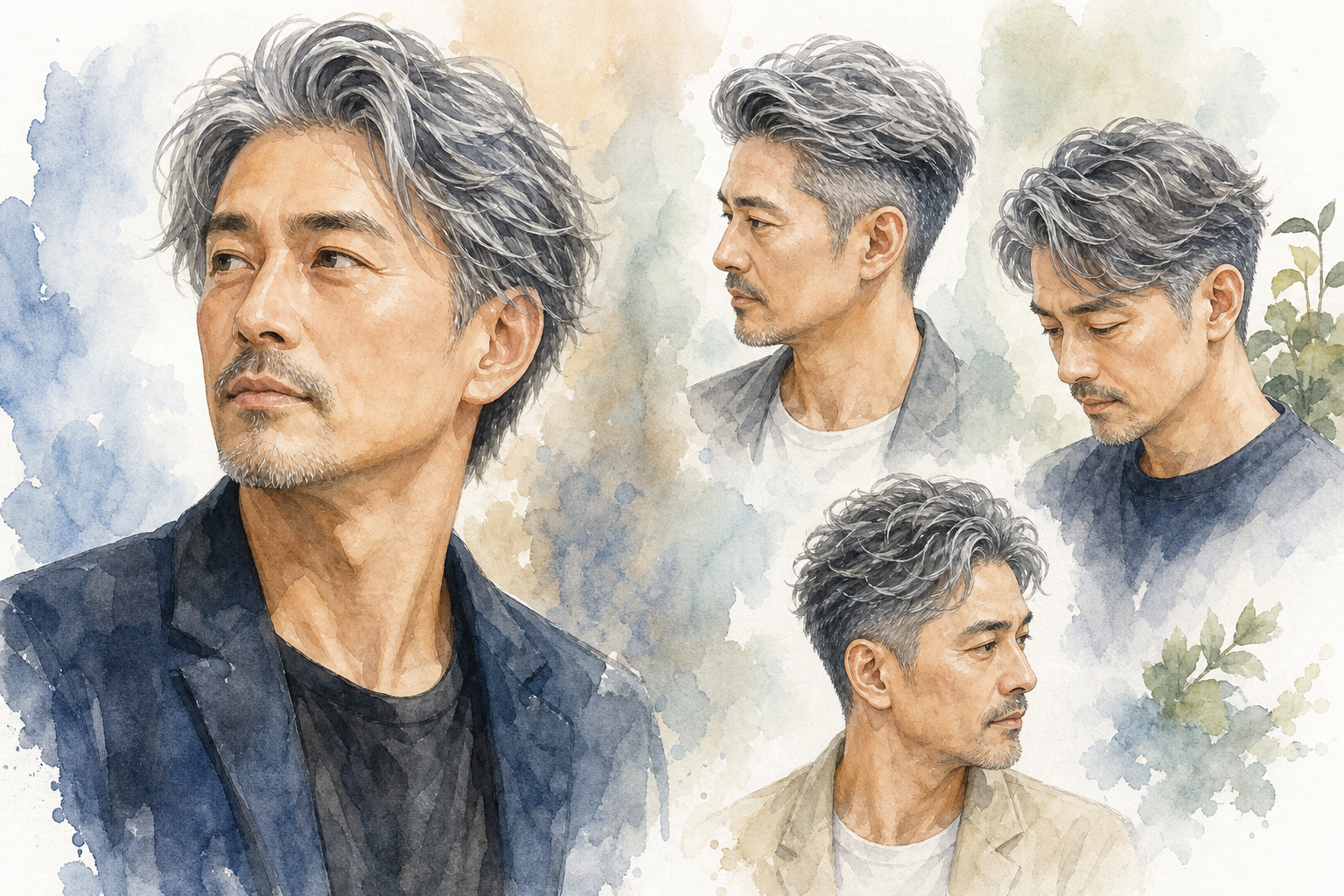 40代メンズにおすすめの白髪ヘアスタイル