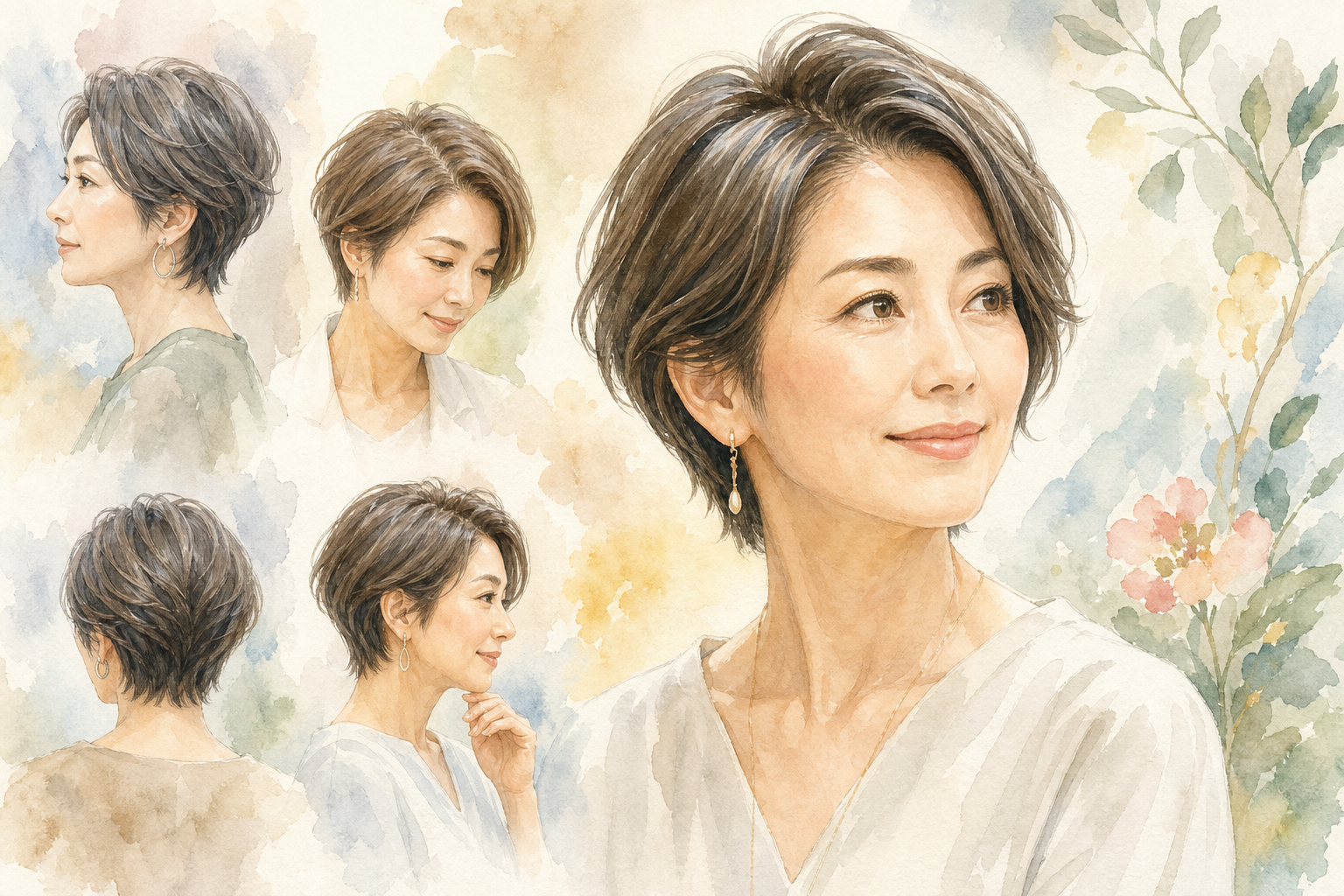 老け見えしない「前髪なしショート」を作るためのコツ