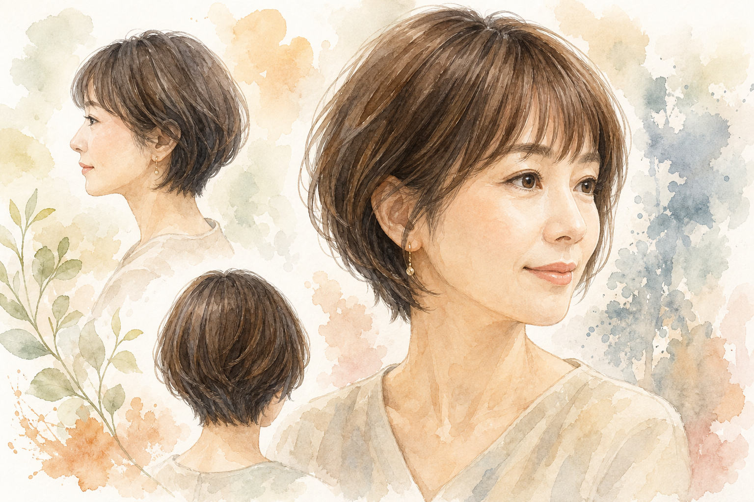 40代の髪型に「前髪ありショートボブ」はとてもおすすめです