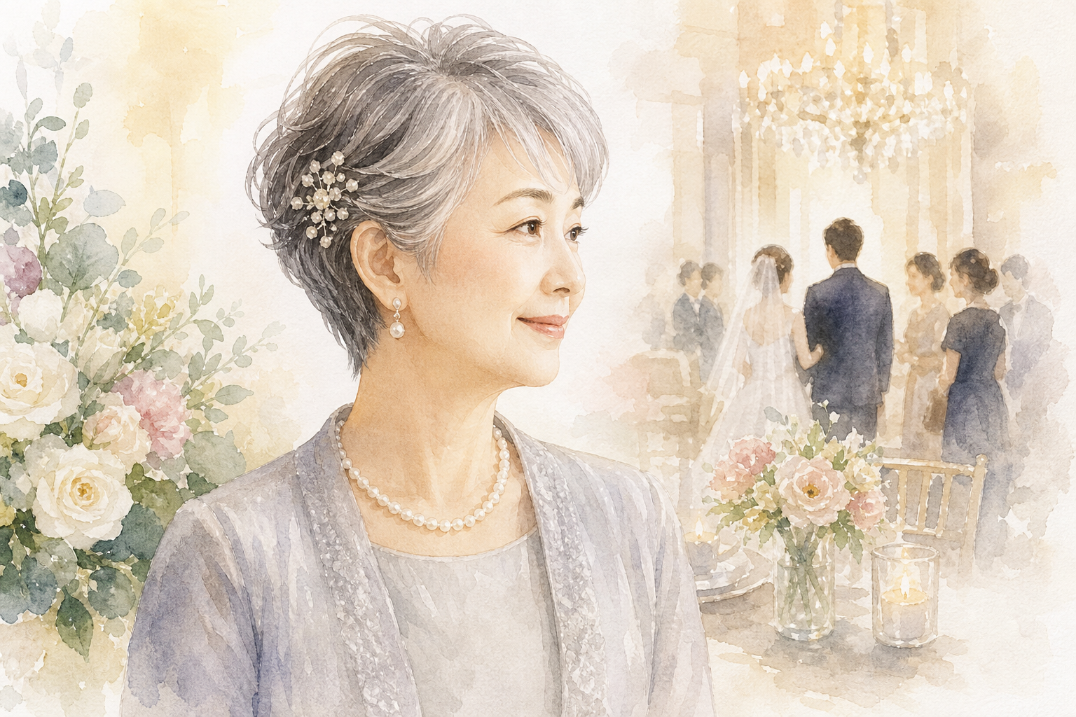 60代ショートヘアが結婚式でも上品に見える理由