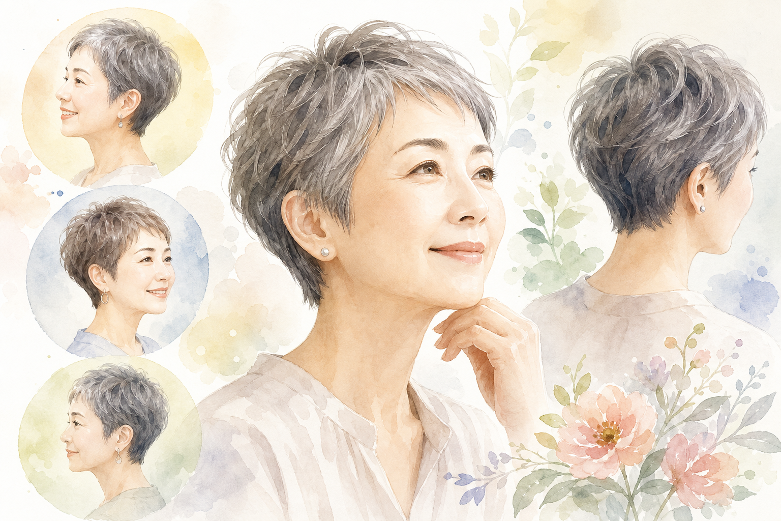 60代の髪質・悩みに合わせたベリーショートの選び方