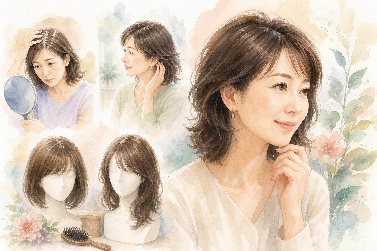 40代女性の薄毛対策、ウィッグは効果的な選択肢のひとつです