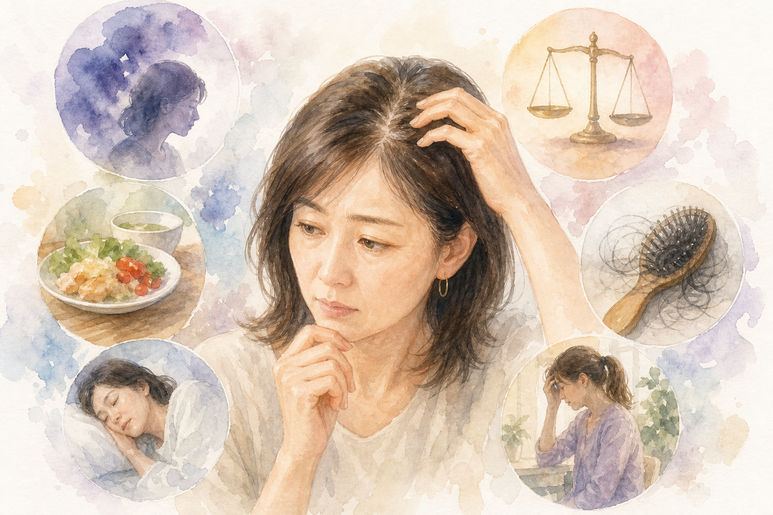 40代女性の薄毛の原因は、複数の要因が重なっている