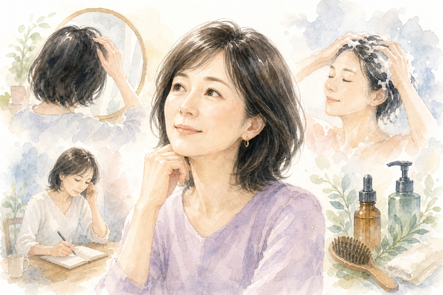 40代女性の薄毛対策は「原因を知って、できることから始める」が基本です