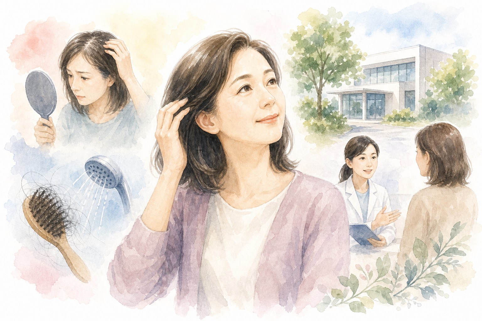 40代女性の薄毛は「皮膚科」か「女性向け薄毛専門クリニック」への受診がおすすめ