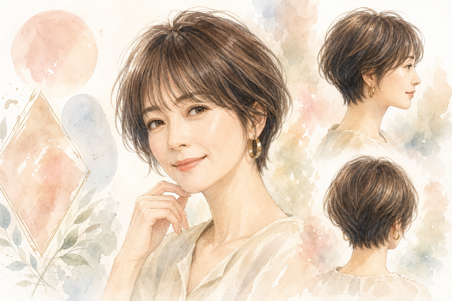 なぜ「前髪あり×ひし形シルエット」が面長さんに効くのか
