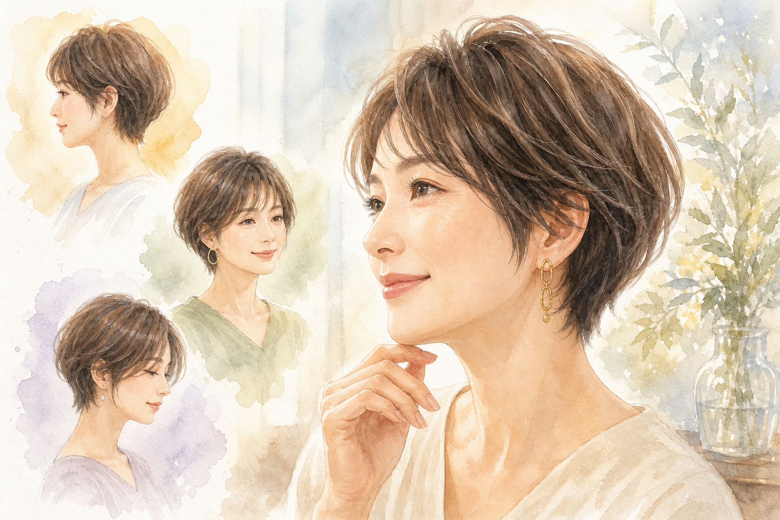 40代女性のヘアスタイルは、ショートが最もおすすめとされています