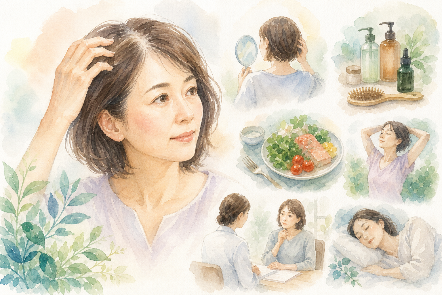 40代女性の薄毛、具体的にどんな改善策があるの?